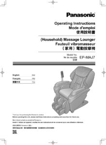 panasonic massage chair troubleshoot