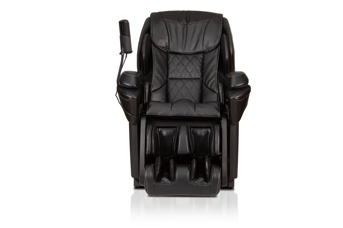 front view of a Panisonic MAj7 Massage chair in black