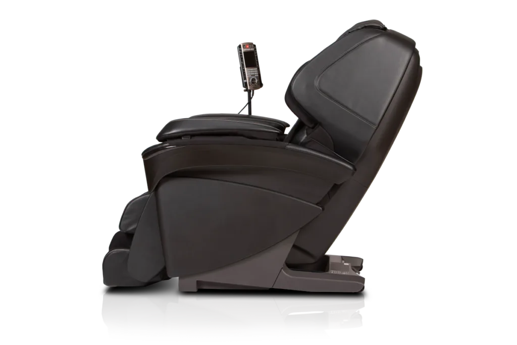 Side view of a Panisonic MAj7 Massage chair in black