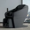 Panasonic MAN2 Black Massage Chair Silo Panasonic MAN2 black 5D A.I. massage chair on a white background.